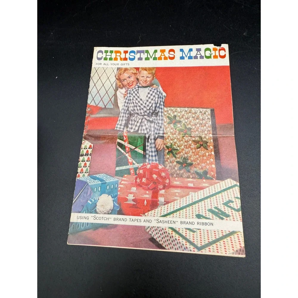 Vintage 1959 Christmas Magic Scotch Brand Tape‎ Wrapping Craft Ideas Booklet